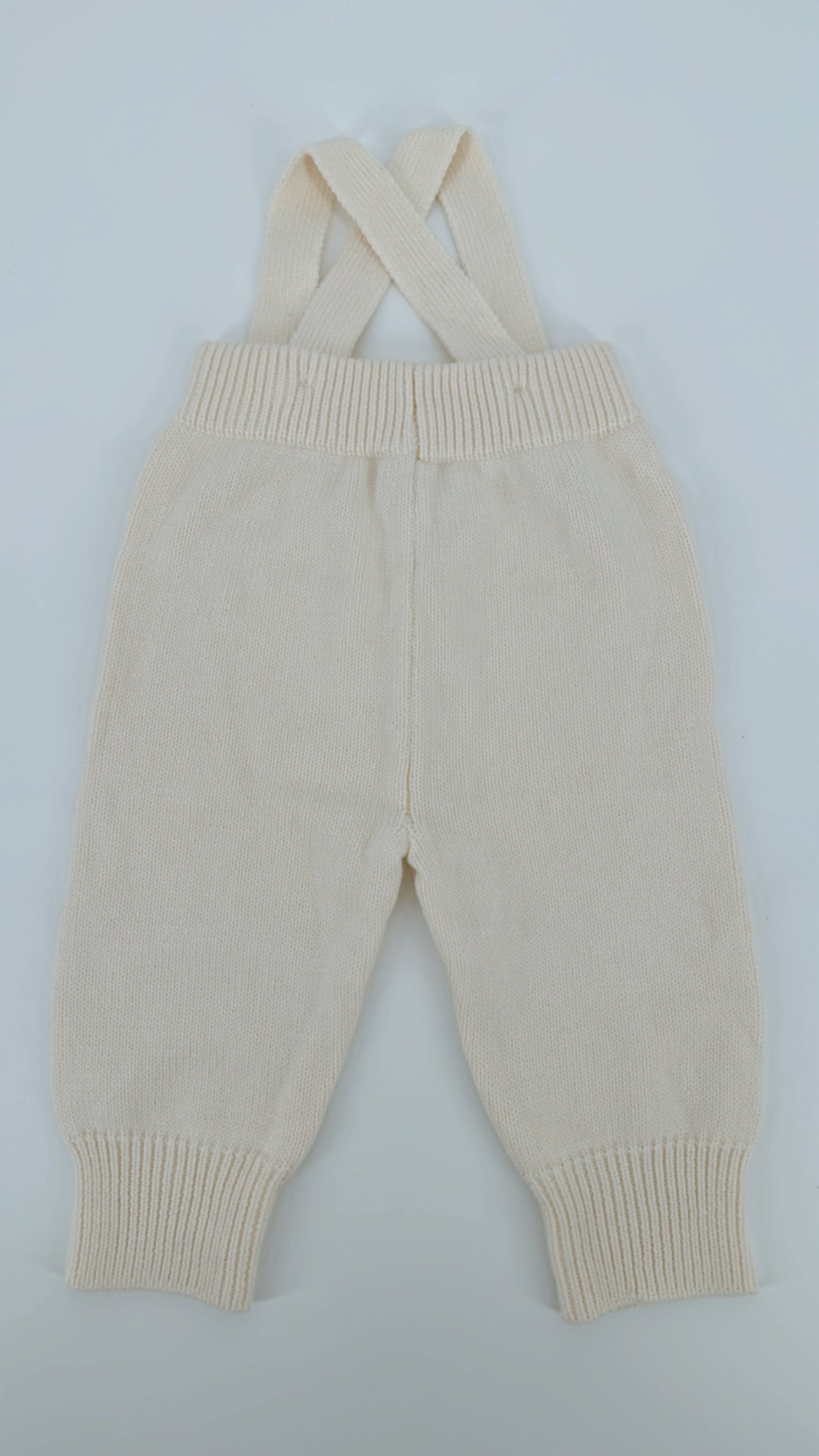 Cotton knit suspender pants