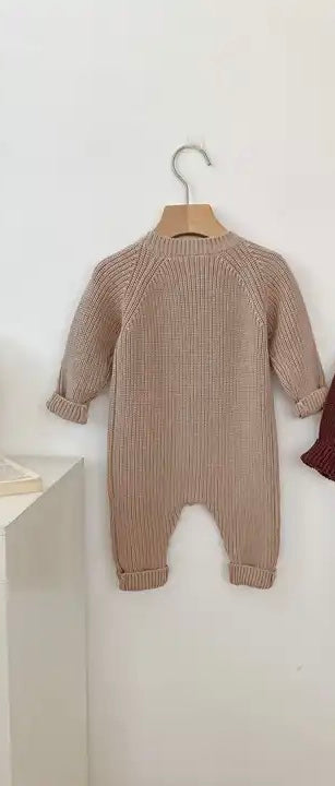 Knit cotton solid jumpsuit