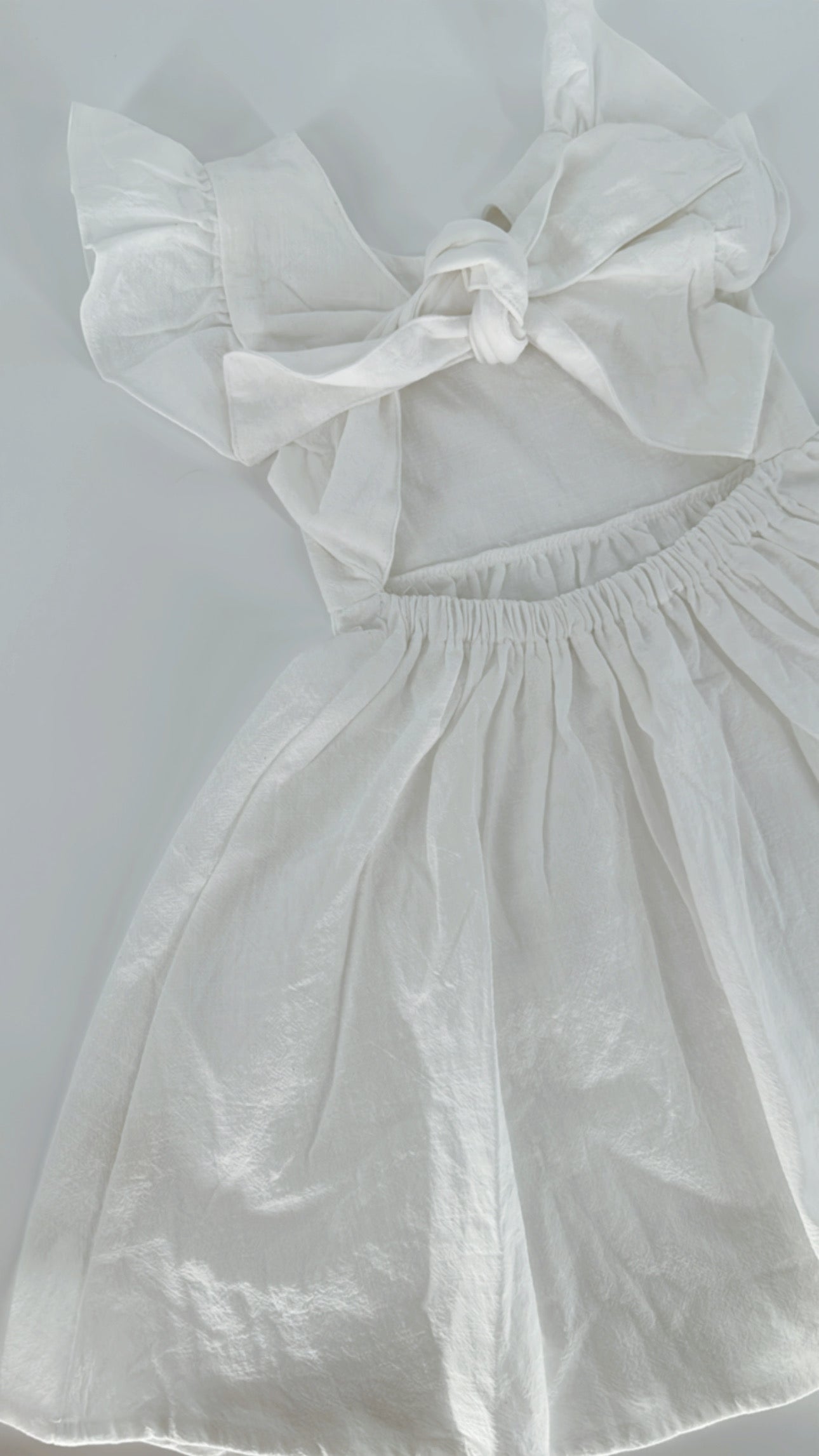 Flutter sleeve linen dress