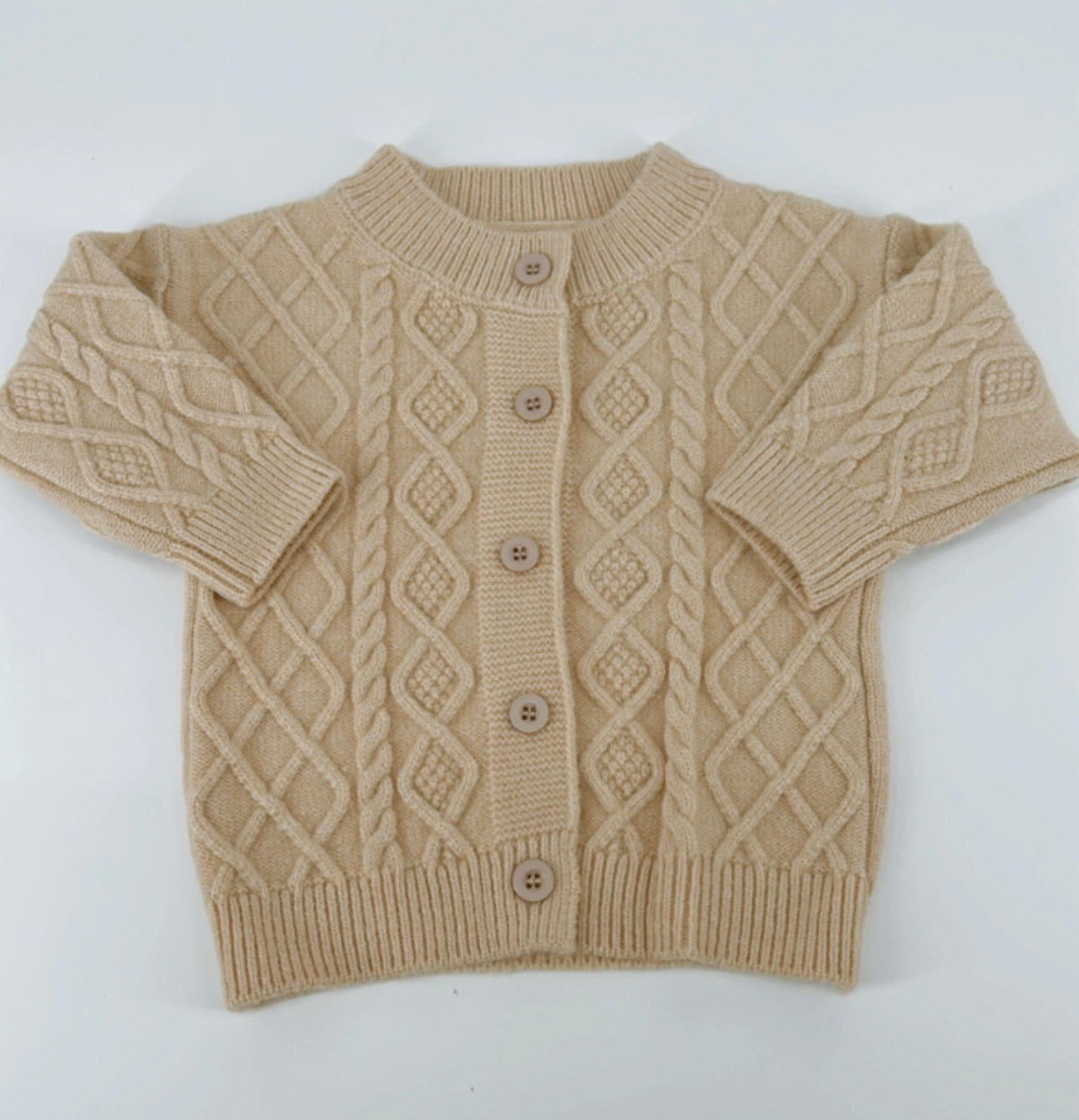 Knitted pattern button up cardigan