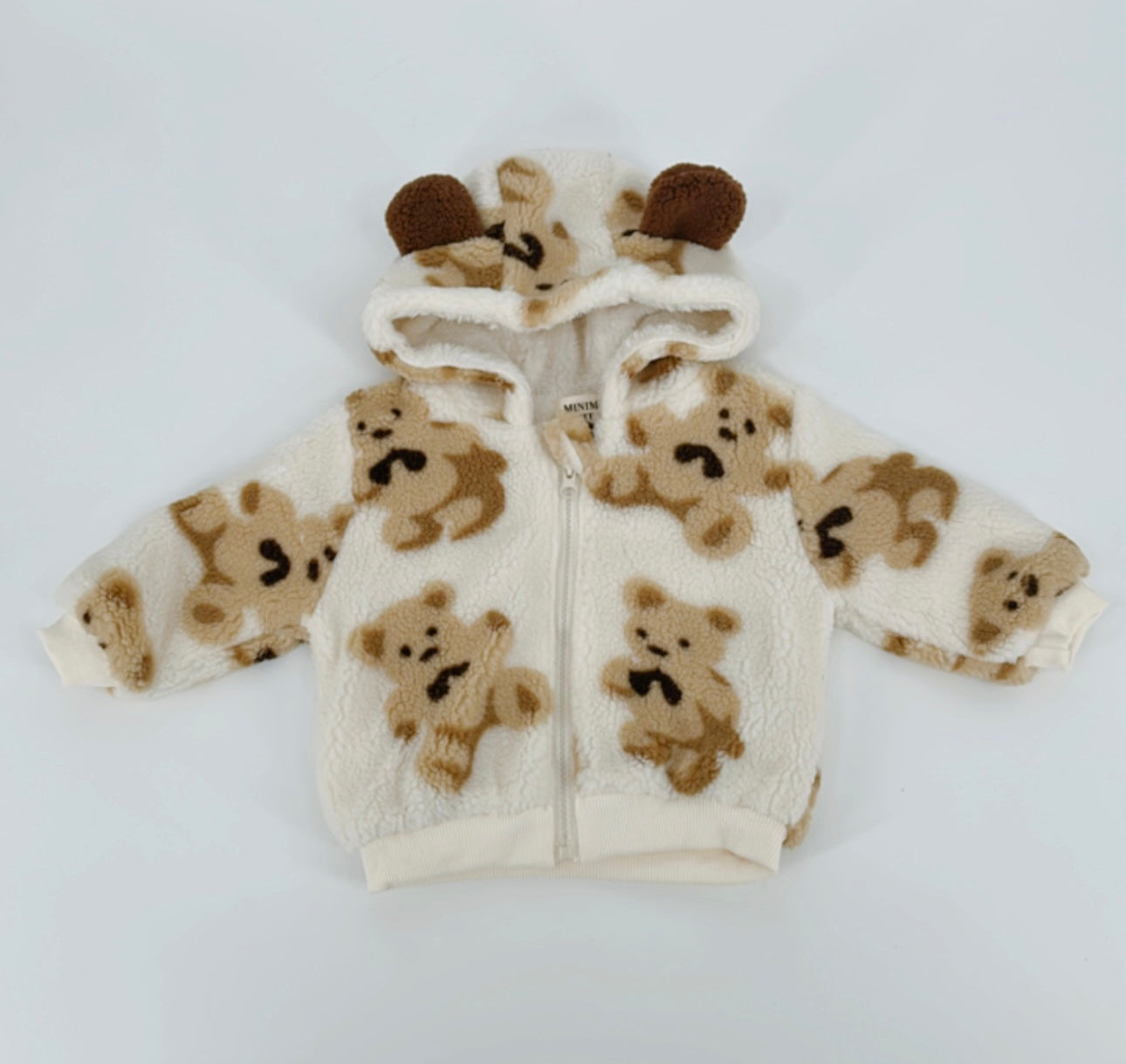 Teddy bear teddy zip up sweater