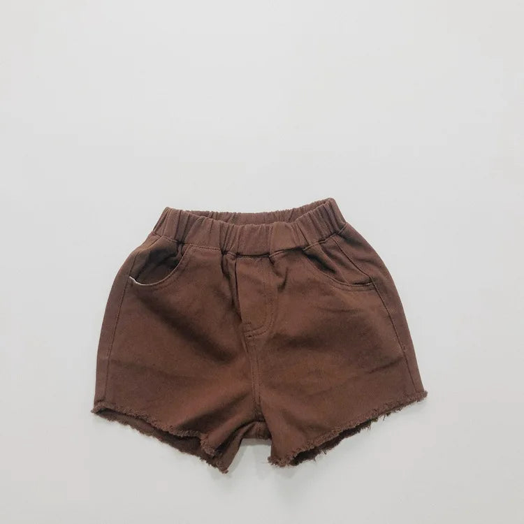 Neutral lover frayed shorts